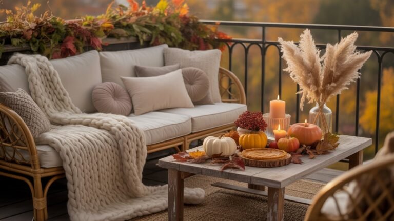 15 Cozy Autumn Balcony Ideas to Create Magical Fall Vibes at Home 20 Lavish cozy autumn balcony