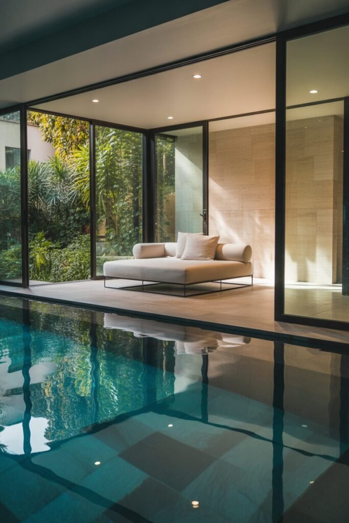 infinity-edge luxurious indoor swimming pools for home