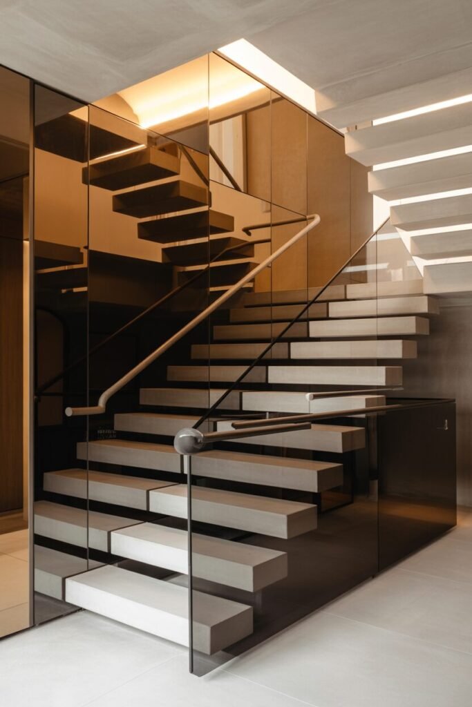 concrete luxury staircase