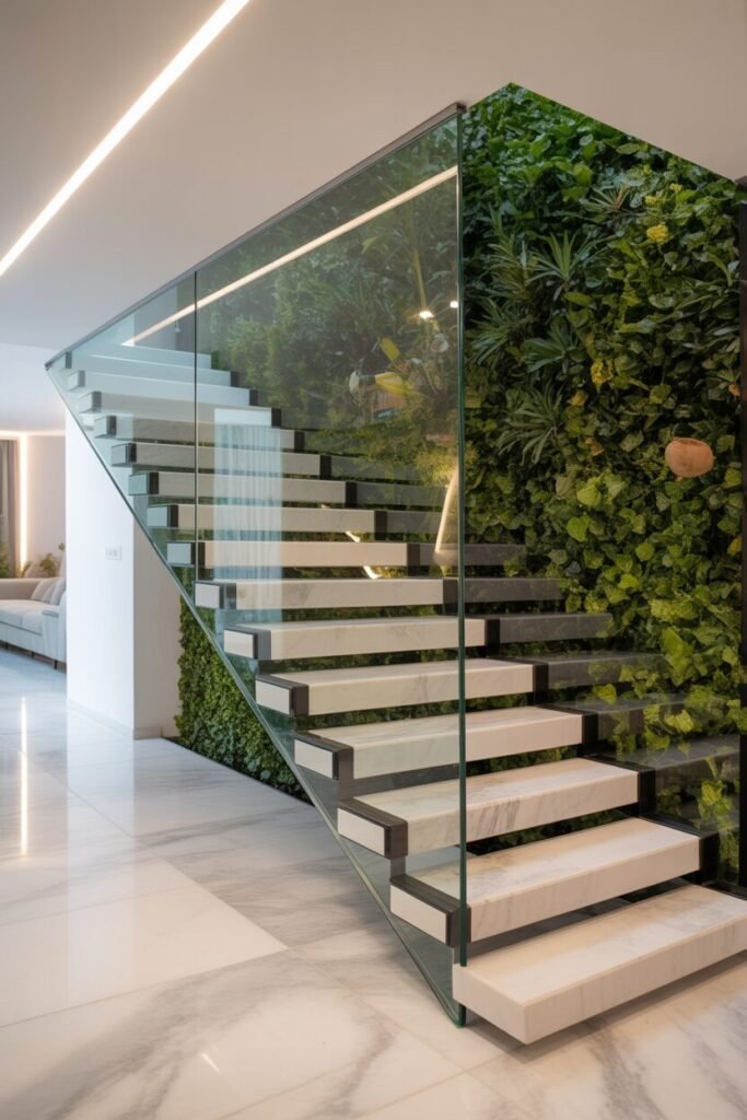 glass garden staircase