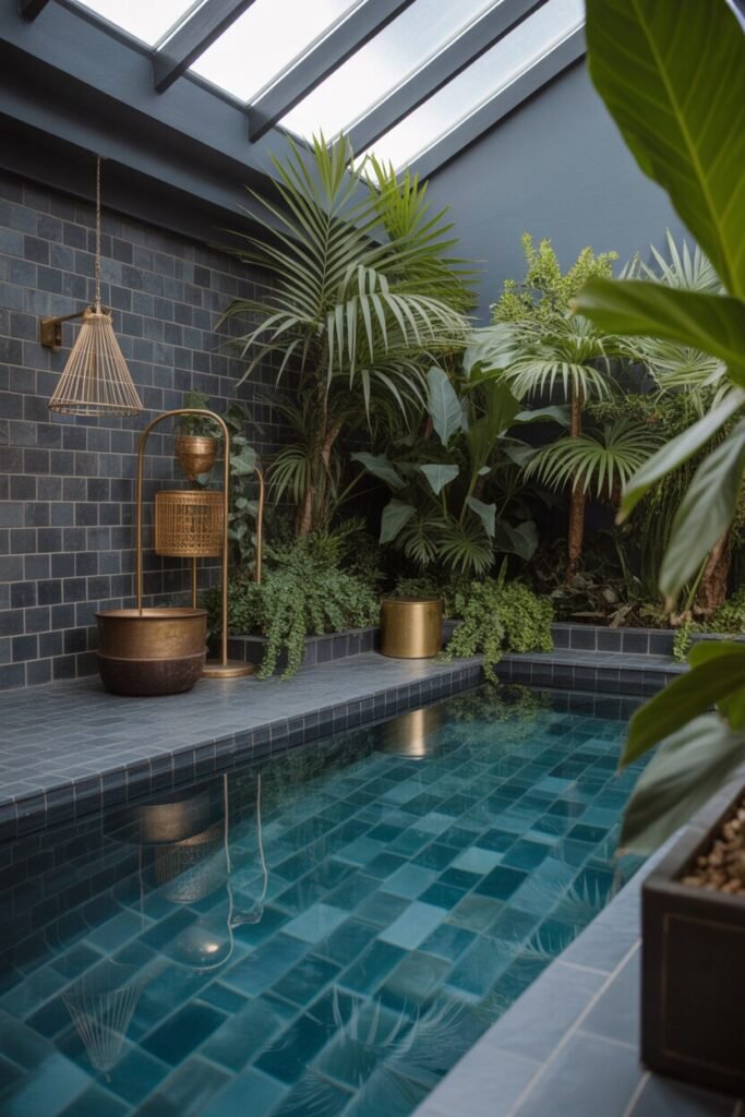slate luxurious indoor swimming pools for home