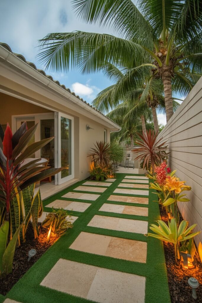 15 Stunning Tropical Garden Pathway Ideas 7 Sunset tropical pathway design