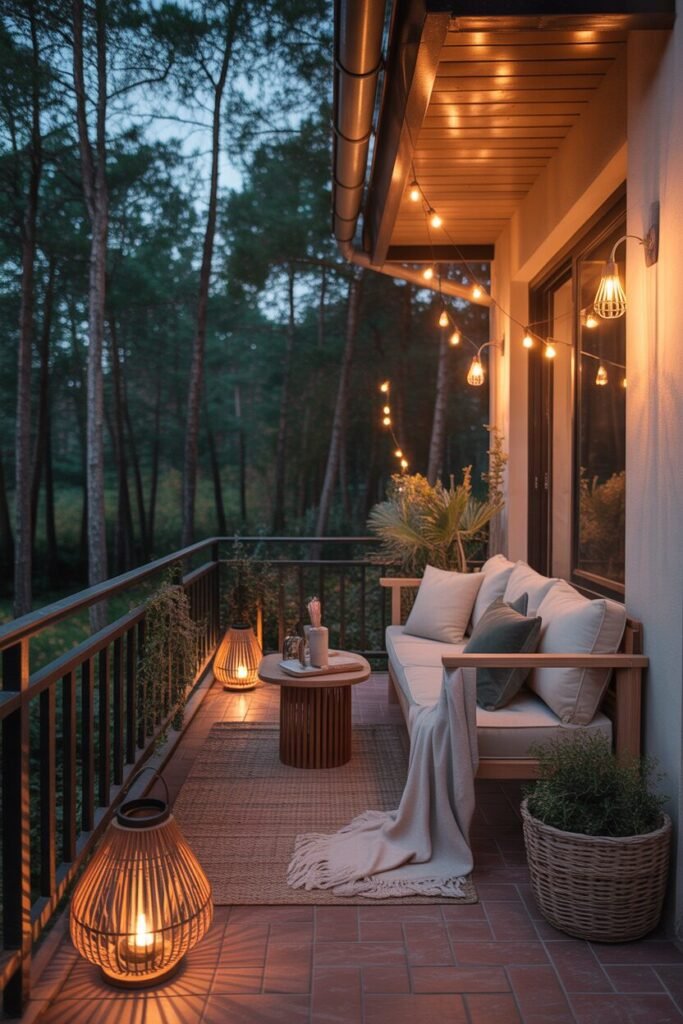 forest view autumn balcony