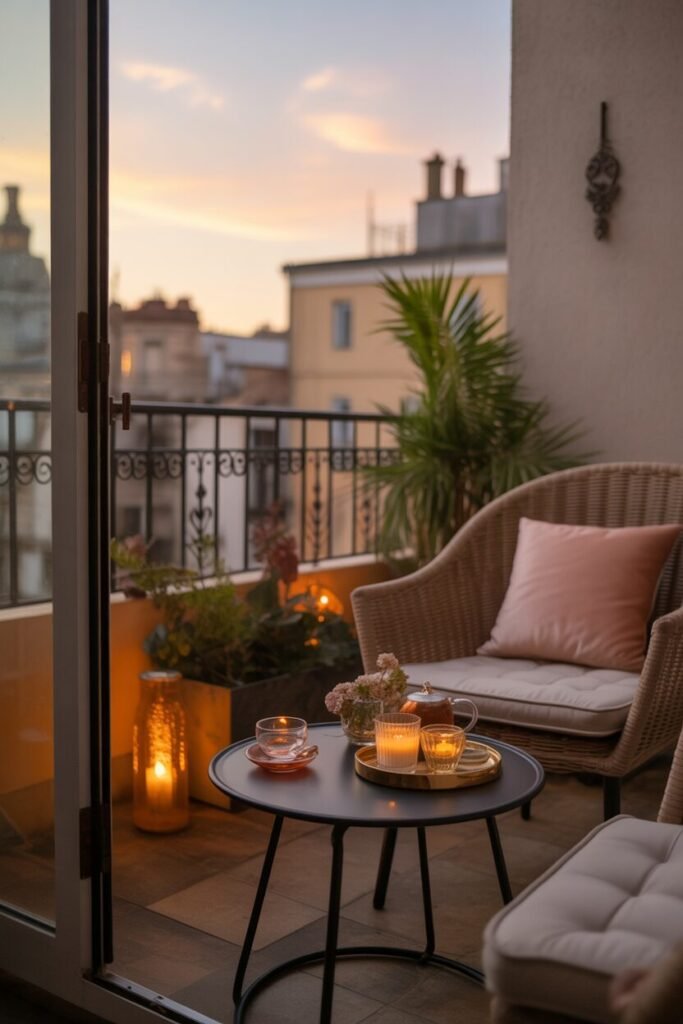  sunset cozy autumn balcony