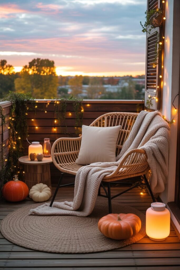 cozy autumn balcony ideas
