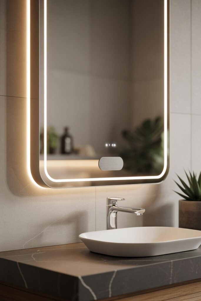 high end spa bathroom features