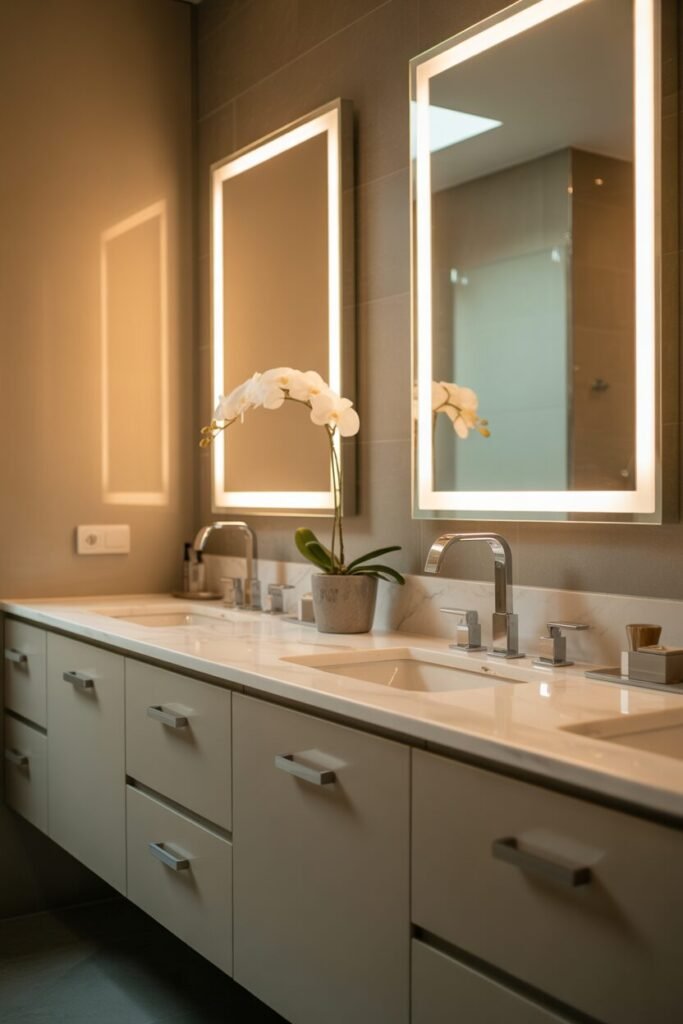 double vanity high end spa