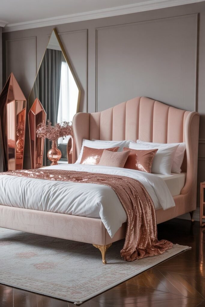 15 Modern Chic Feminine Bedroom Ideas for Elegant Glam Decor 10 feminine bedroom decor