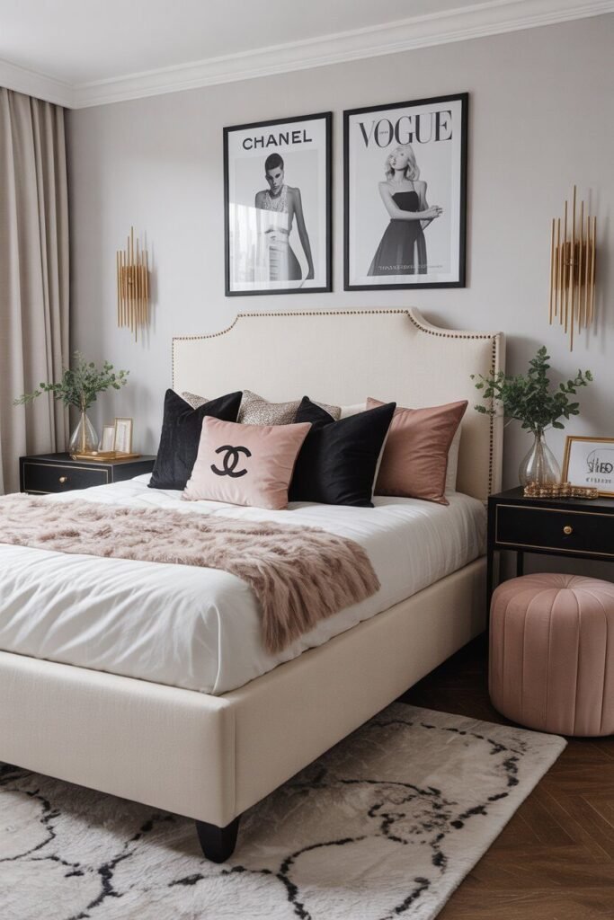 15 Modern Chic Feminine Bedroom Ideas for Elegant Glam Decor 3 image 1 360
