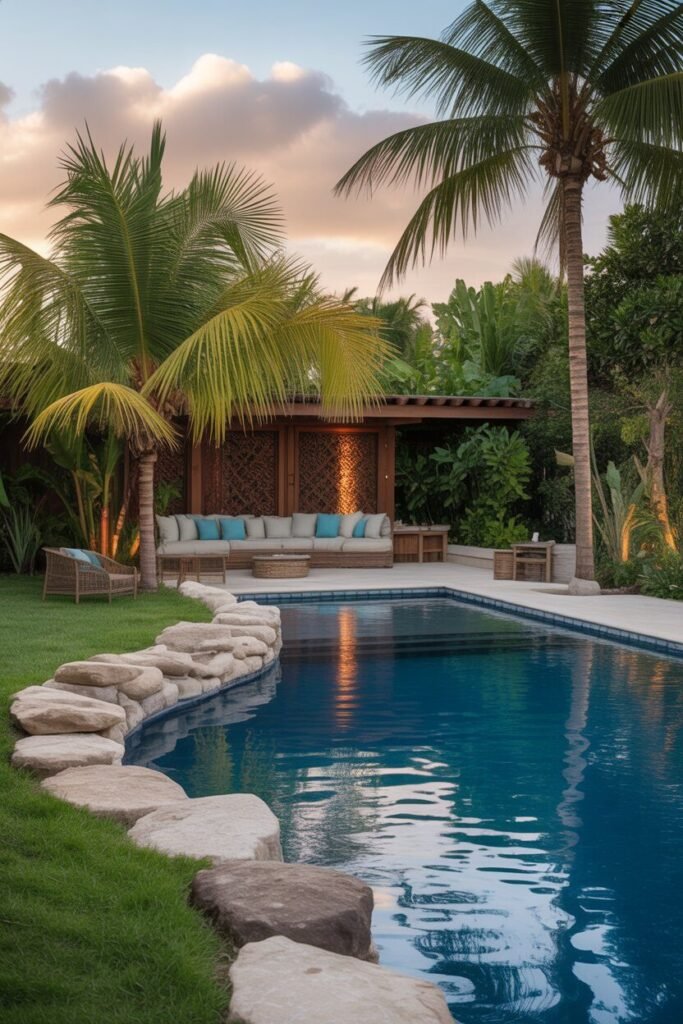 15 Creative Beach Entry Pool Designs to Elevate Your Outdoor Space 2 natural stone beach entry pool