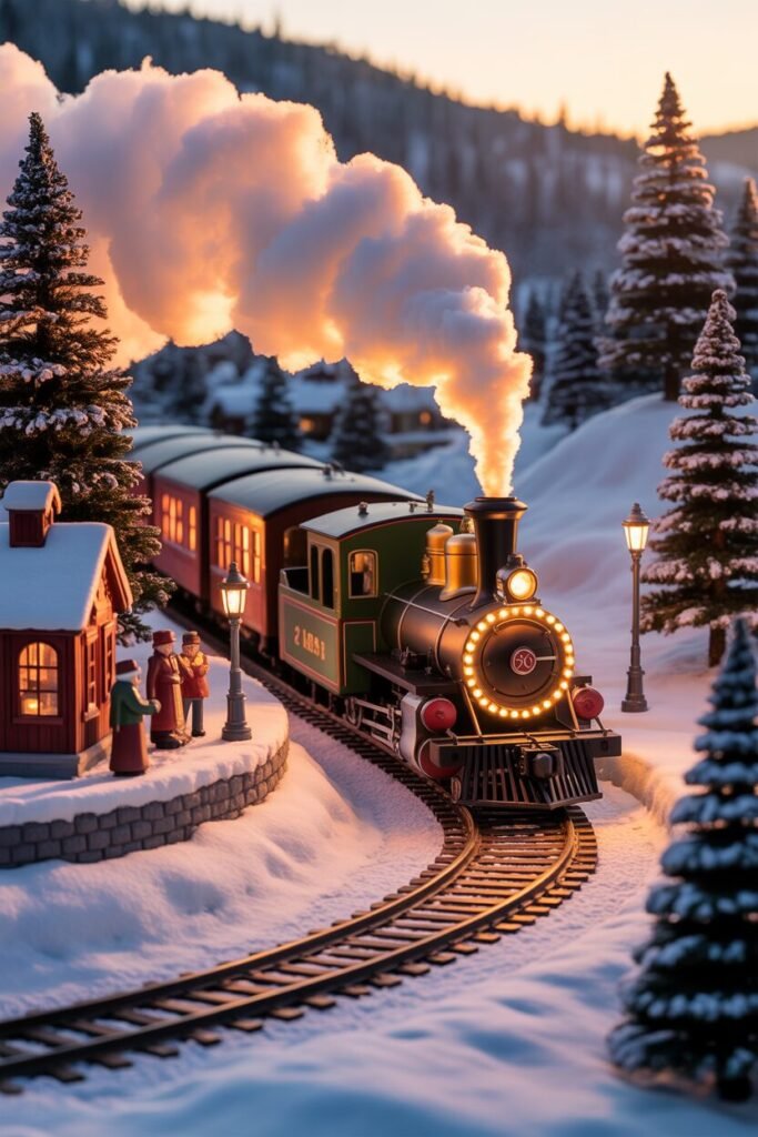 19 DIY Miniature Christmas Village Ideas For Magical Holidays 7 christmas village train station