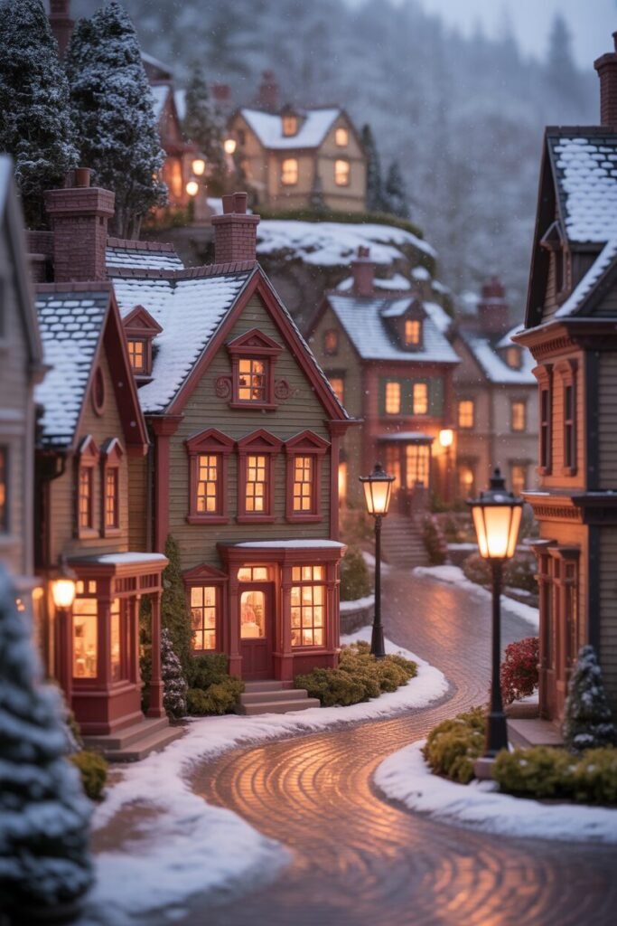 19 DIY Miniature Christmas Village Ideas For Magical Holidays 12 christmas village victorian street