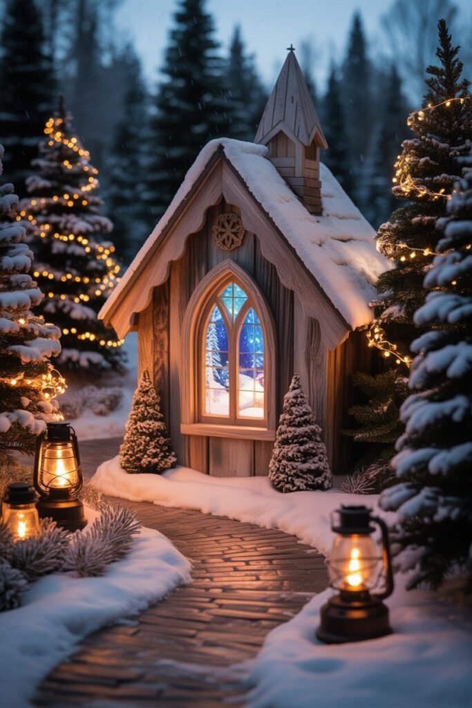 19 DIY Miniature Christmas Village Ideas For Magical Holidays 13 christmas village chapel forest