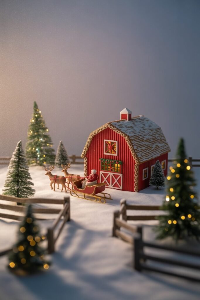 19 DIY Miniature Christmas Village Ideas For Magical Holidays 15 christmas village farm