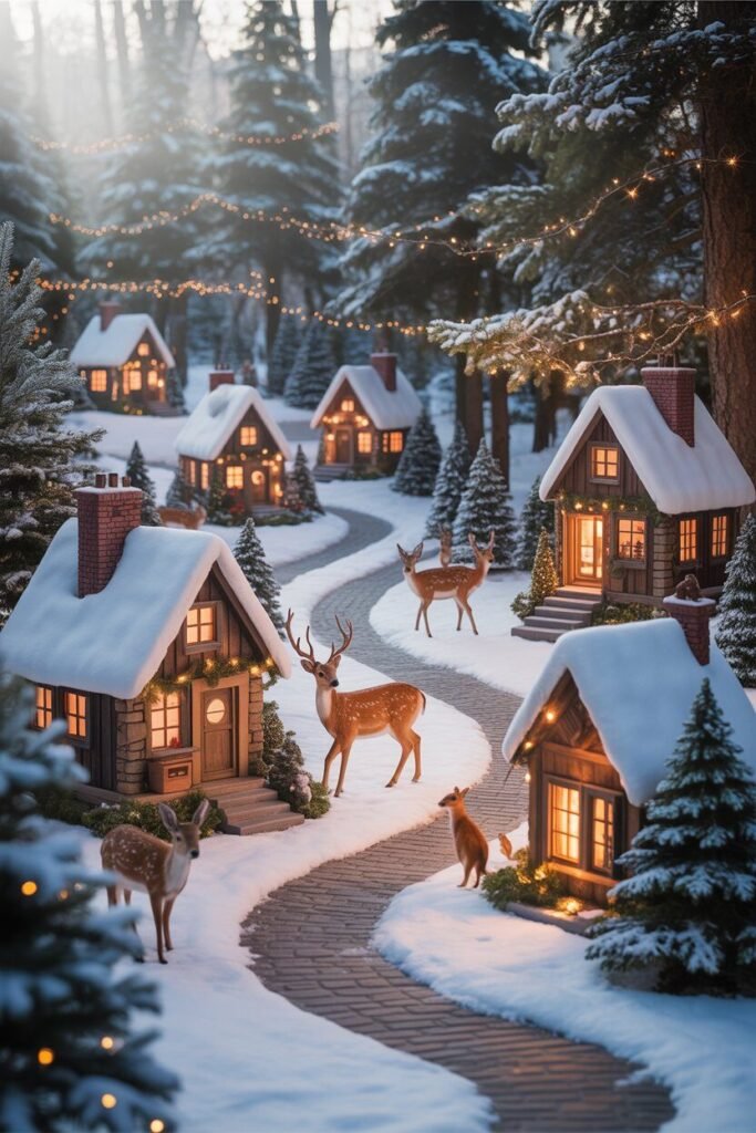 19 DIY Miniature Christmas Village Ideas For Magical Holidays 17 christmas village woodland