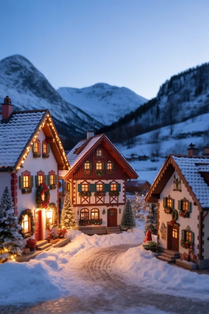 19 DIY Miniature Christmas Village Ideas For Magical Holidays 19 christmas village bavarian