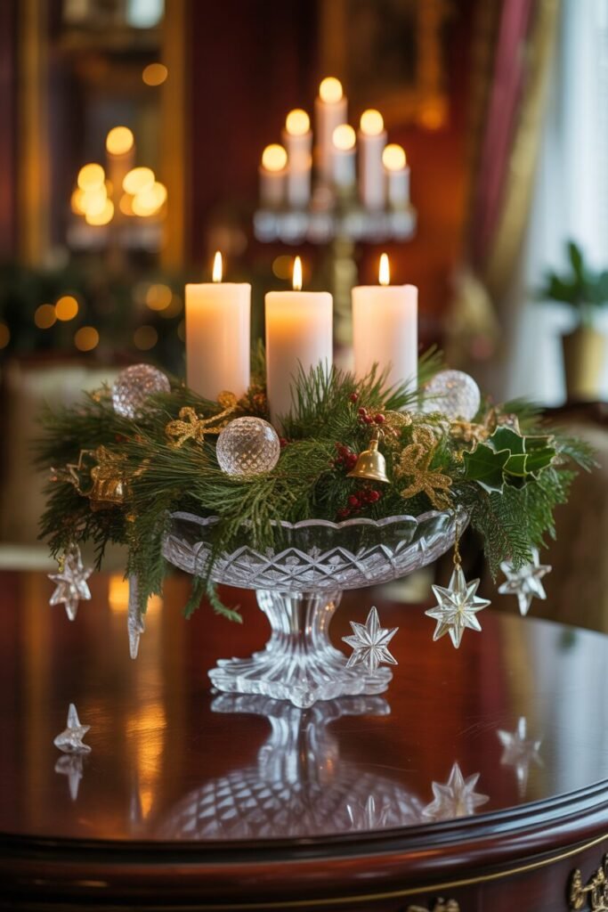 13 Stylish Christmas Centerpiece Ideas to Elevate Your Holiday Table 14 Victorian crystal centerpiece