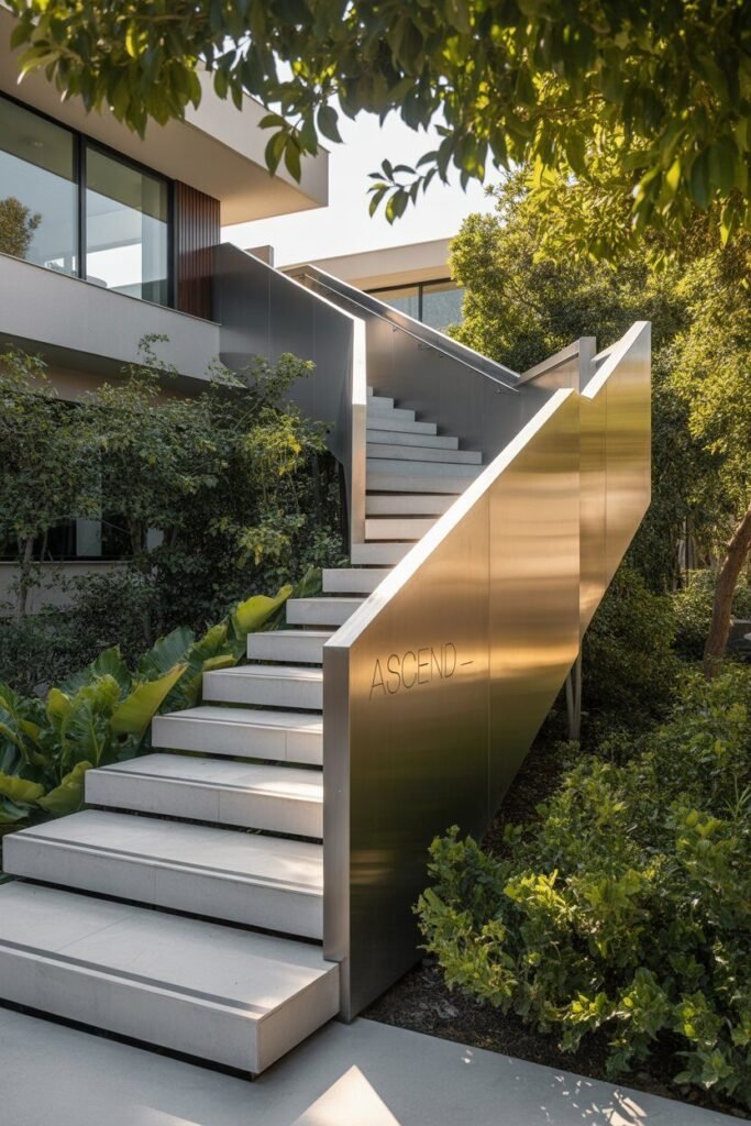 outdoor luxurious modern stairs for home