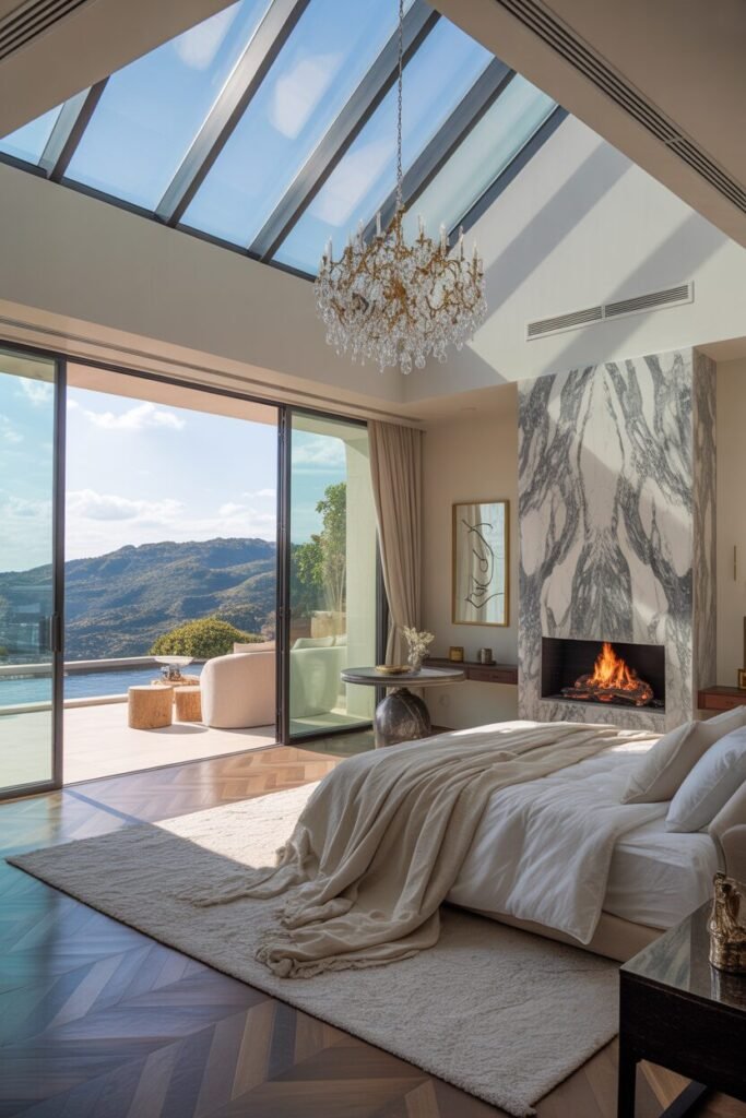 20 Luxurious Modern Bedroom Ideas 6 luxurious modern bedroom with fireplace