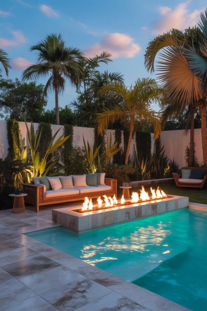 tropical modern backyard design