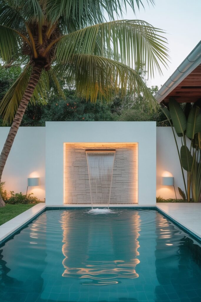 20 Luxurious Modern villa Backyard 5 backyard with palm trees