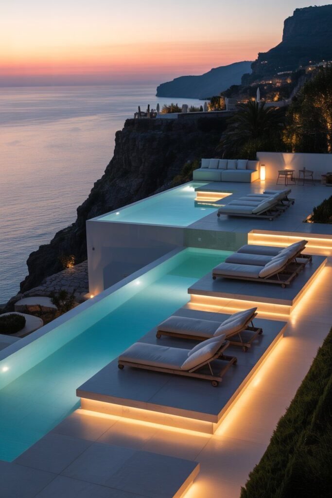 20 Luxurious Modern villa Backyard 9 backyard with infinity pools