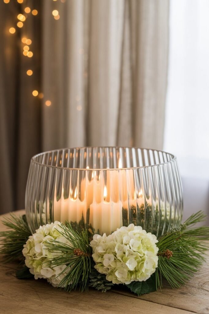 13 Stylish Christmas Centerpiece Ideas to Elevate Your Holiday Table 10 fluted glass centerpiece