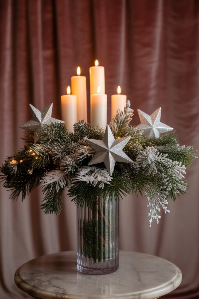 13 Stylish Christmas Centerpiece Ideas to Elevate Your Holiday Table 8 winter wonderland centerpiece