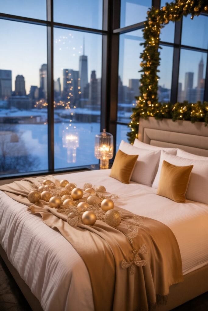 luxury Christmas bedroom 