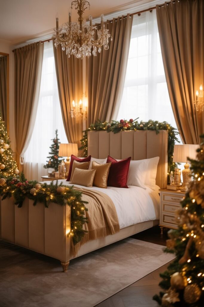 luxury Christmas bedroom 