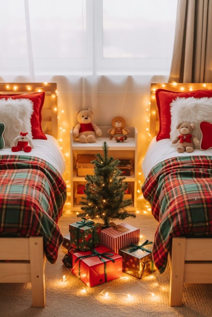 luxury Christmas bedroom 