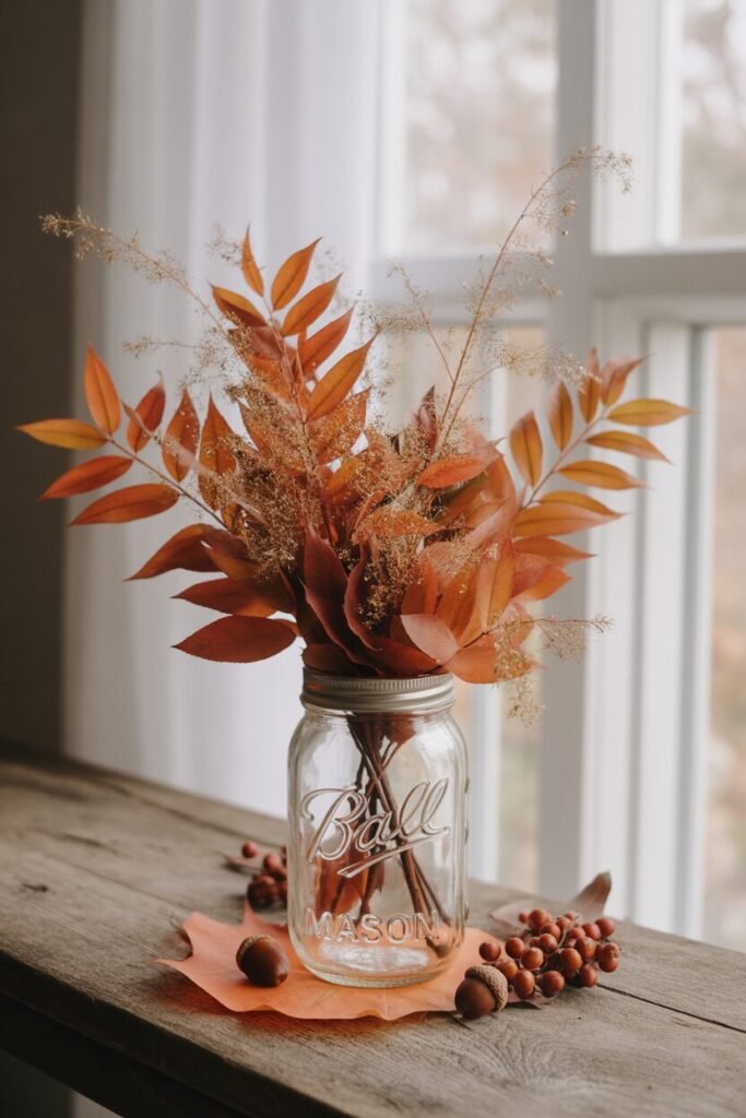 glitter mason centerpiece