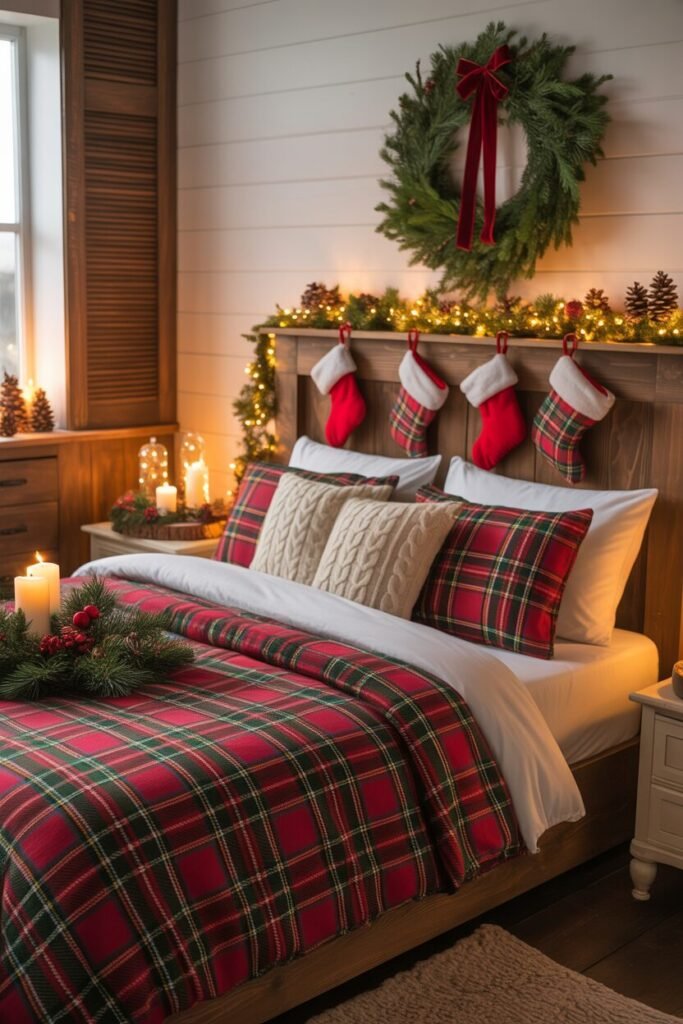 luxury Christmas bedroom 