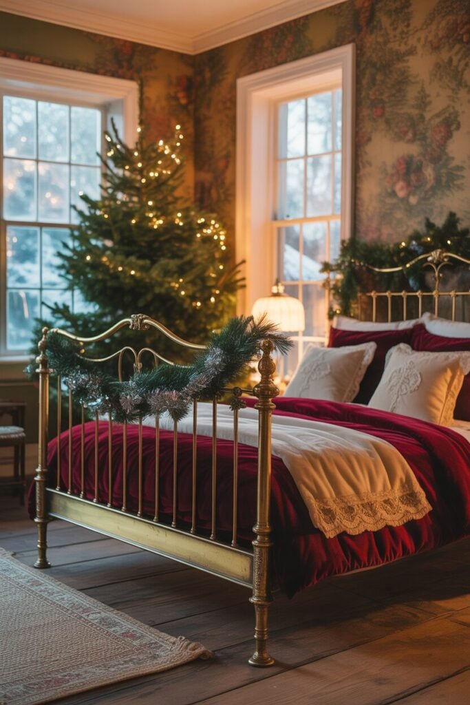 luxury Christmas bedroom 