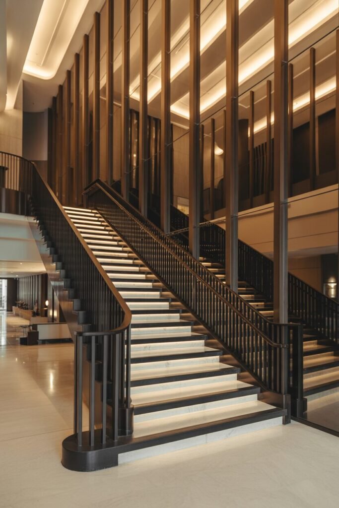  black steel luxury staircase