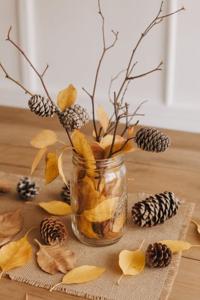 golden leaf centerpiece