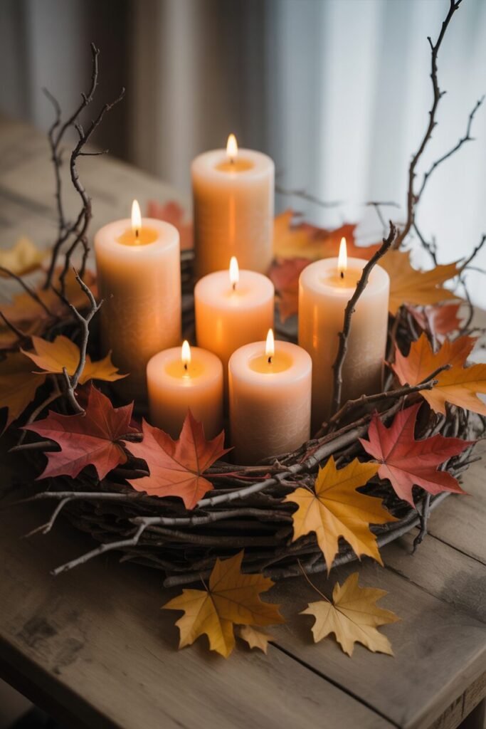  candle accent centerpiece