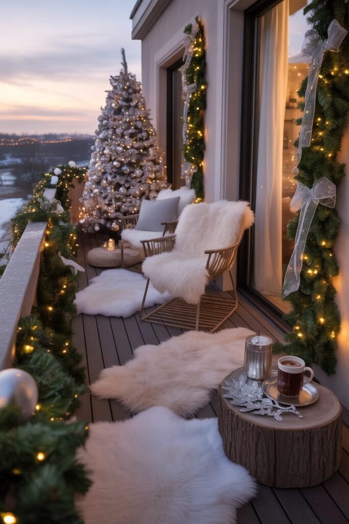 π 25 Cozy Christmas Balcony Decor Ideas for 2025 4 Christmas balcony