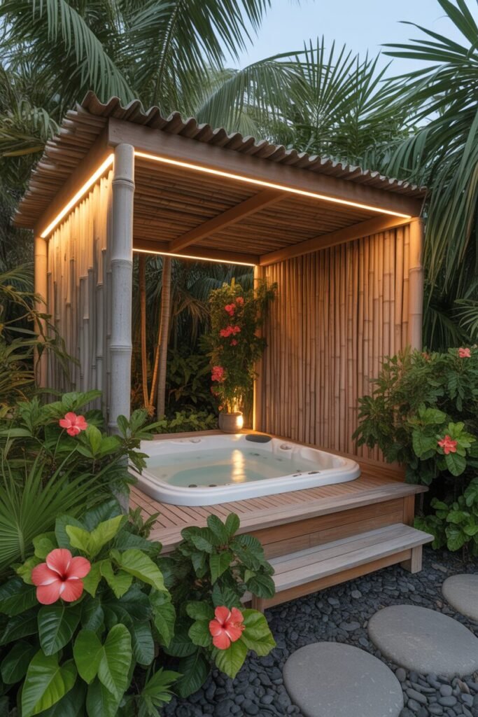 spa luxurious tropical garden
