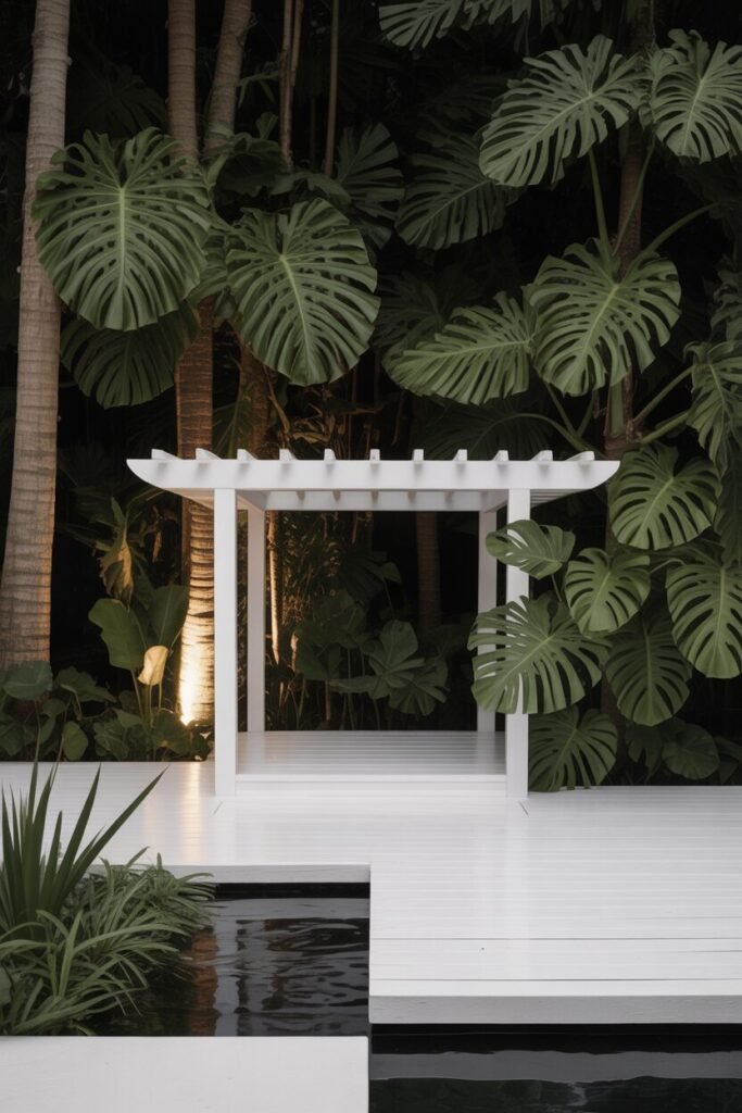 tropical villa garden