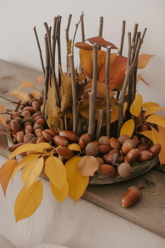 rustic layered centerpiece