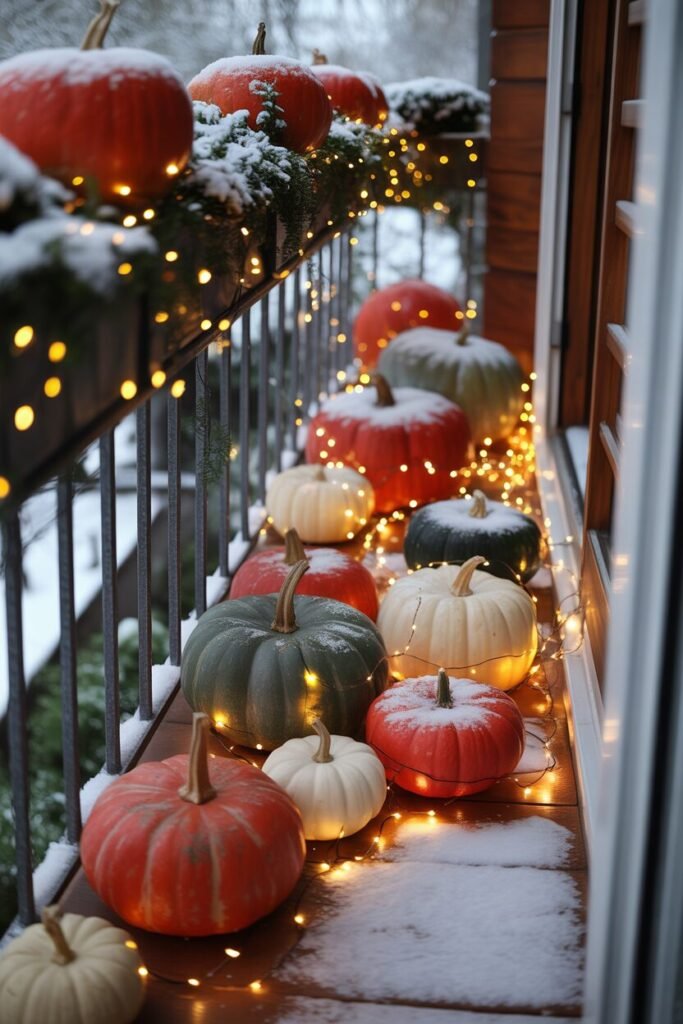 balcony Christmas pumpkin