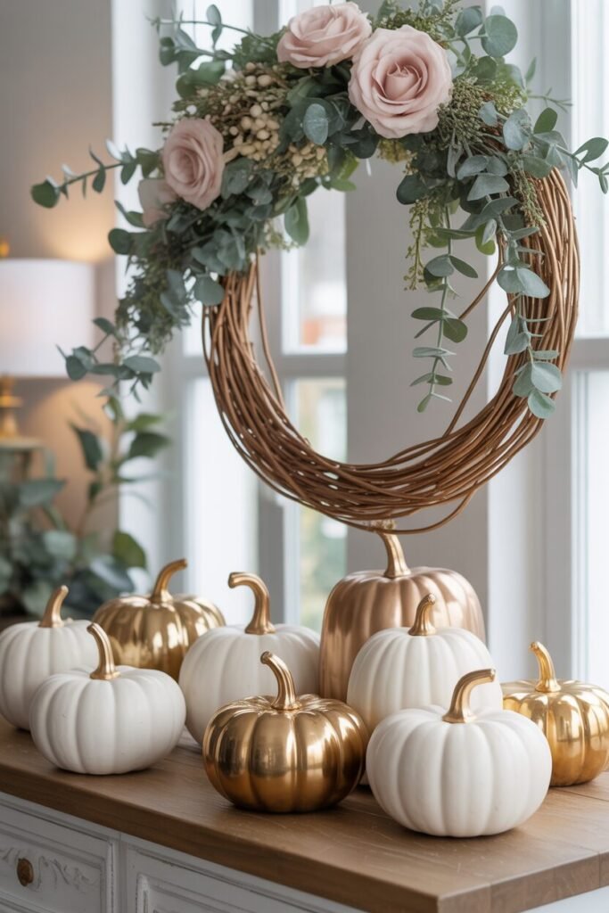  gold floral Christmas pumpkin 