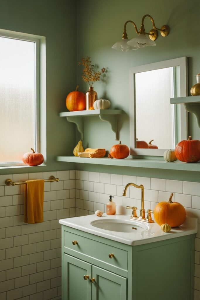 20 Cozy & Stylish Fall Bathroom Decor Ideas for Autumn 2025 21 cozy guest fall bathroom