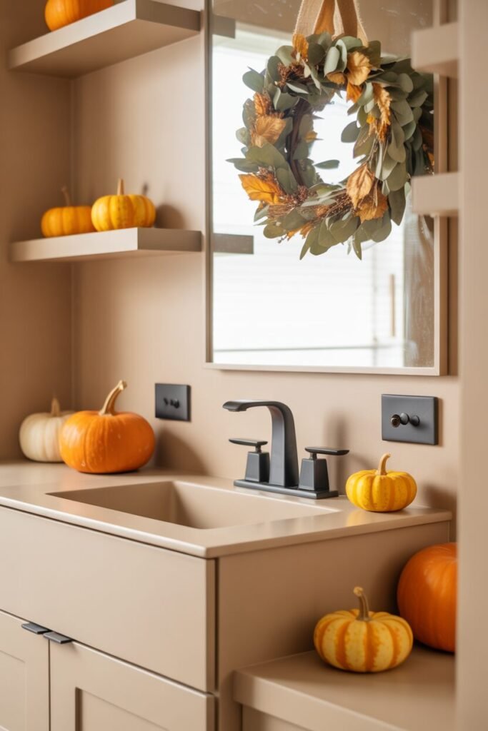 20 Cozy & Stylish Fall Bathroom Decor Ideas for Autumn 2025 3 minimalist fall bathroom