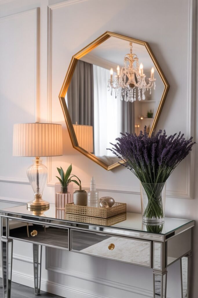  mirror console decor idea
