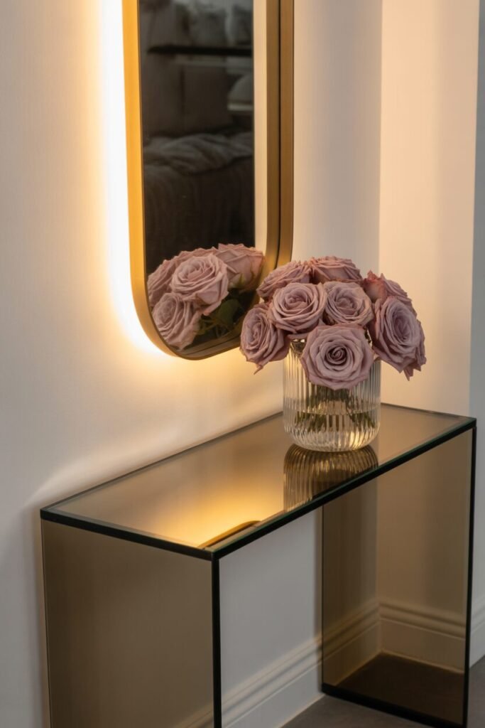  mirror console decor idea