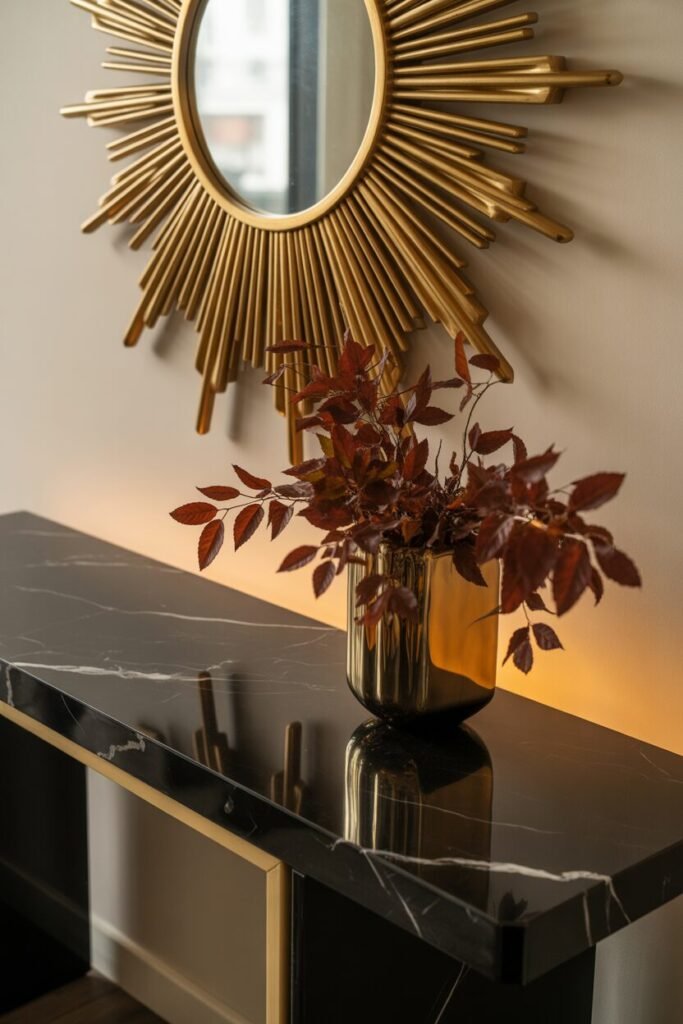 mirror console decor idea