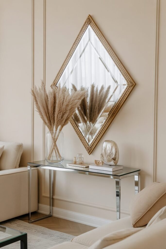 mirror console decor setup