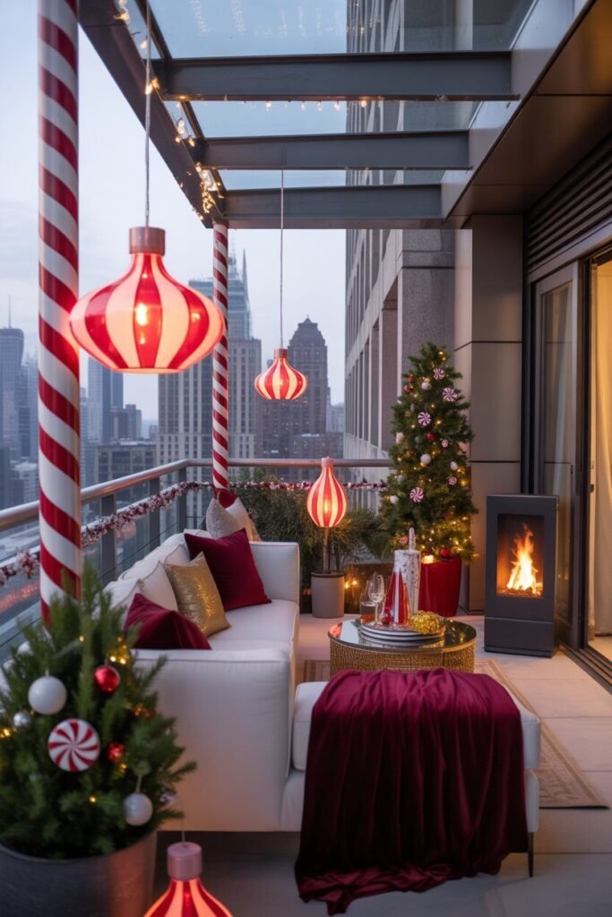 20 Candy Cane Christmas Porch Ideas for Magical Holiday Decor 13 Candy Cane Christmas Porch